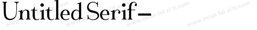 Untitled Serif字体转换